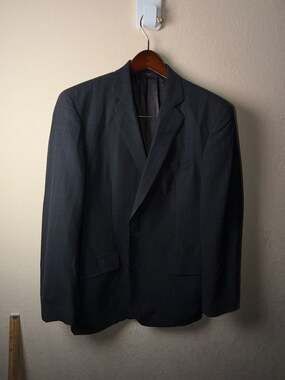 Brooks Brothers 346 Navy Pinstripe Wool Stretch Blazer Jacket 40R